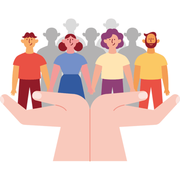 hand with people world overpopulation png