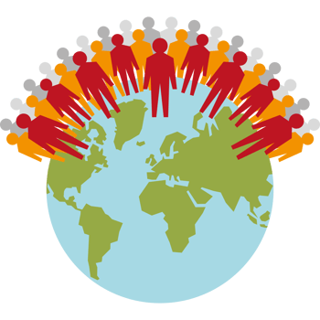 world overpopulation people around planet png