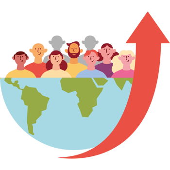 world overpopulation human crowd density growth on earth png