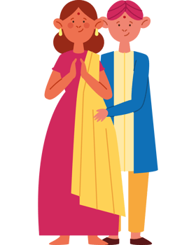 hindu wedding man and woman png