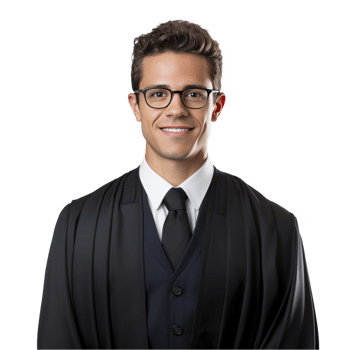 A man in a black robe and tie png