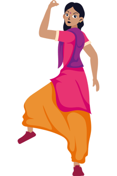 lohri dancing woman png