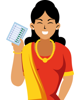 indian elections female voter png