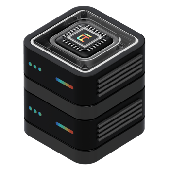 AI Database Server 3D Icon png