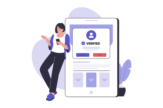 Account verified concept illustration vector