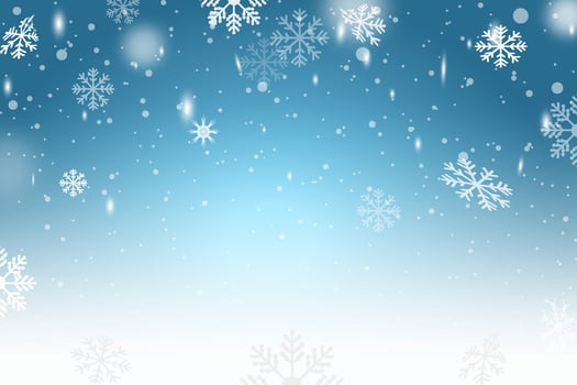 Christmas blue background with snow. Winter snowflake background. Snow flakes vector