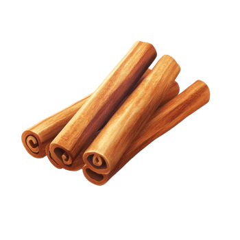 3D icon cartoon cinnamon sticks on a transparent background png