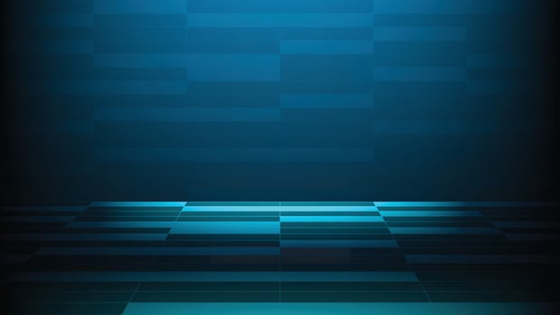 abstract futuristic background with rectangle pattern and blue glowing light vector