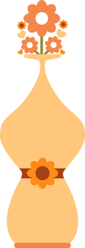 Flowers and Vase in Harmony png