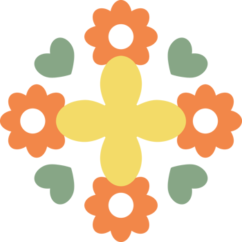 Geometric Floral petals in Minimal Design png