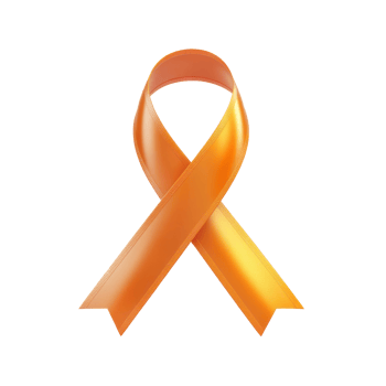 orange ribbon for awareness of cancer, illustration png
