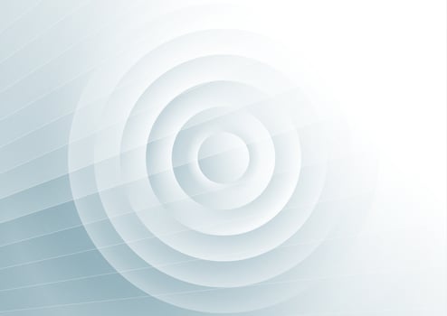Blue white abstract minimal background with glossy circles vector
