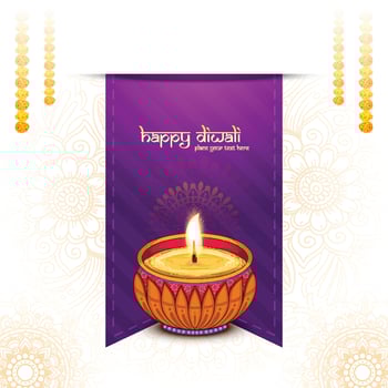 Happy diwali festival celebration card background vector