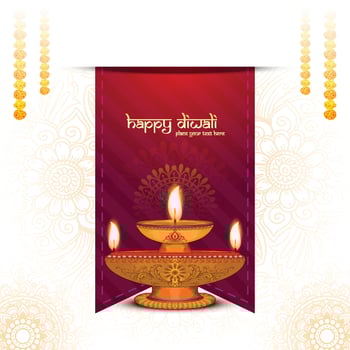 Indian style happy diwali festival card background vector