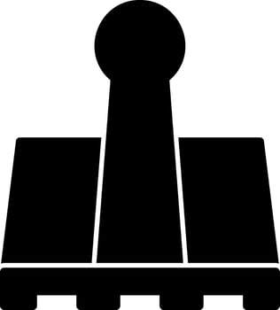 Binder Clip Glyph Icon vector