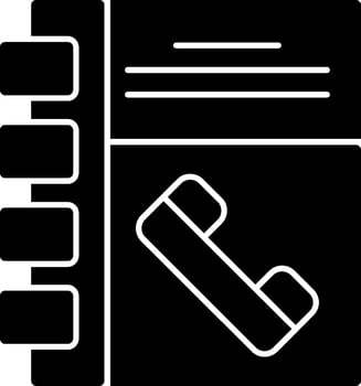 Phonebook Glyph Icon vector