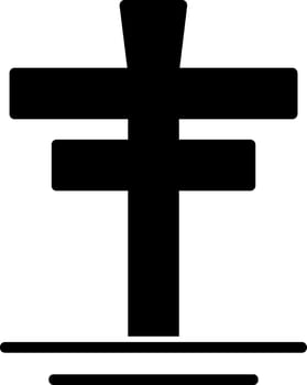 Cross Glyph Icon vector