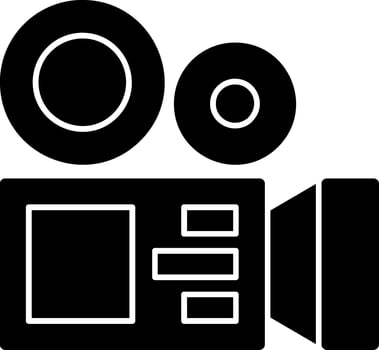 Film Camera Glyph Icon vector