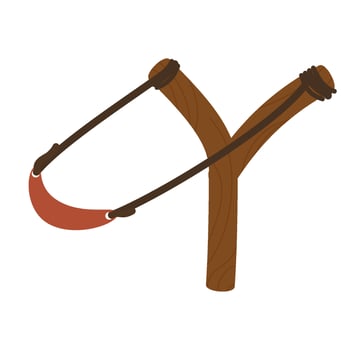 Wooden slingshot toy vector