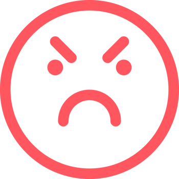 Angry Sad face emotiji Outlined Icon png