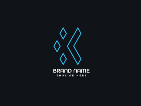 K modern letter logo design vector