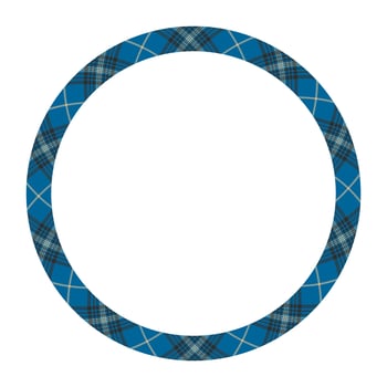 Circle borders and frames . Round border pattern geometric vintage frame design. Scottish tartan plaid fabric texture. Template for gift card, collage, scrapbook or photo album and portrait. vector