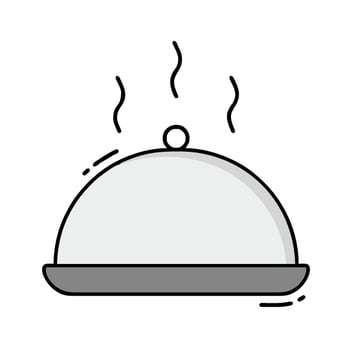 A cloche with steam coming out of it vector