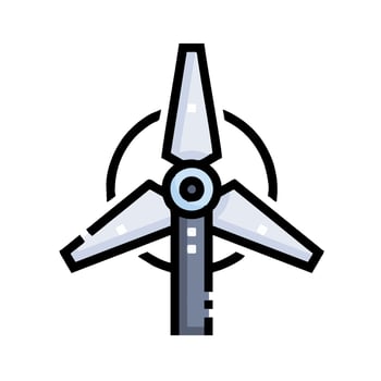 A wind turbine icon on a white background vector