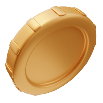 3D Icon Golden Coin Dollar SIgn. Money Finance Concept. 3D Illustration Design for Website or Mobile App png