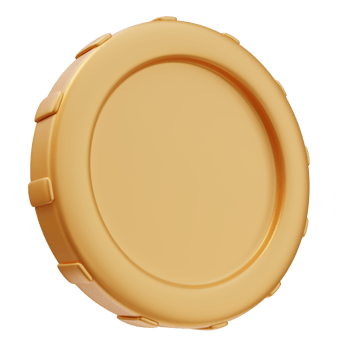 3D Rendering Golden Coin. Money Finance. 3D icon png