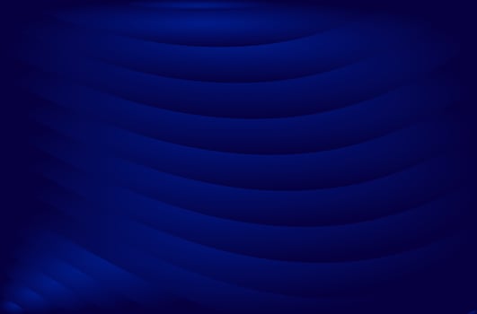 Abstract dark blue background with smooth curved lines and gradient effect. vector