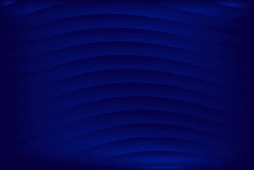 Abstract dark blue wavy background with depth and dimension. vector