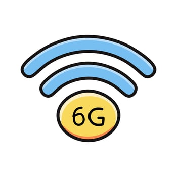 6G wifi color icon illustration vector