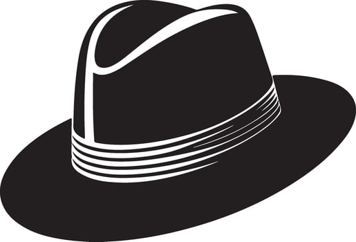 Bold and Sleek Black Silhouette Hat Designs for Fashion Lovers vector