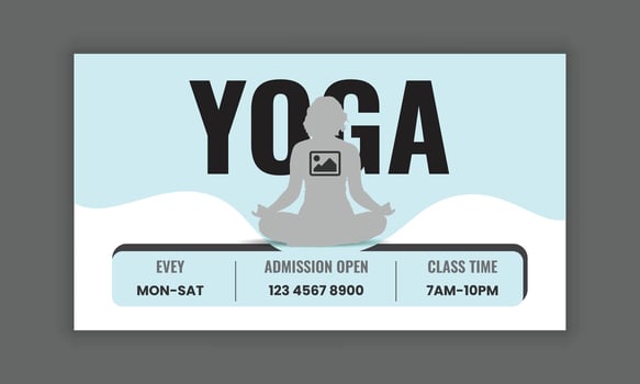 Horizontal banner template for yoga class and meditation vector