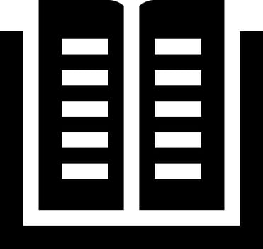 A black and white image of a book vector