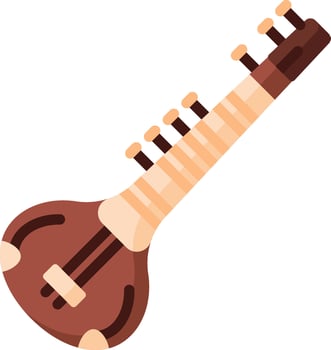 Indian sitar illustration design vector