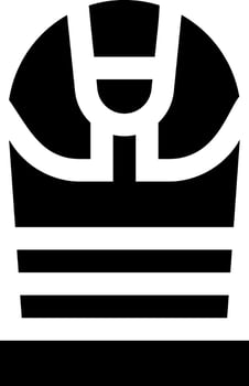 A black and white logo of a helmet vector