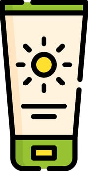 Sun cream icon illustration vector