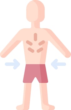 A man with a chest and stomach vector