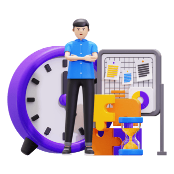 3d Business process and planning Illustration png