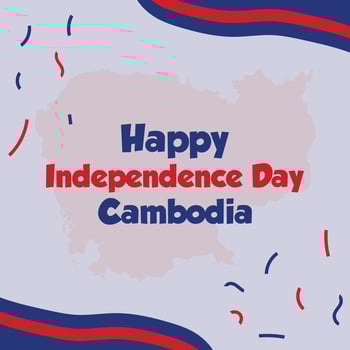 Happy independence day cambodia vector