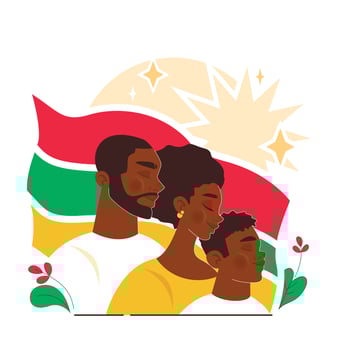 Juneteenth. Independence and emancipation day of black people vector