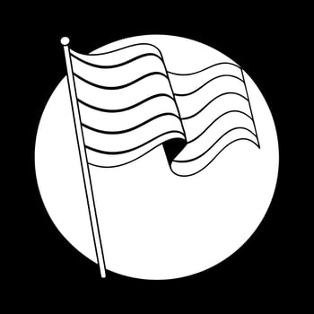 flag, illustration line art vector