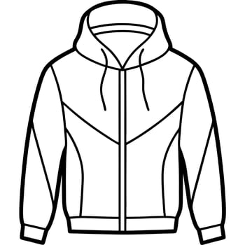 nike tech fleece windrunner, illustration line art vector