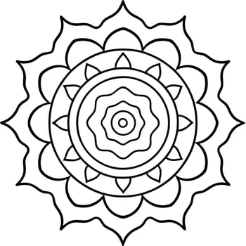 water mandala a mandala with water elements like ripples, droplets, and flowing lines, vector