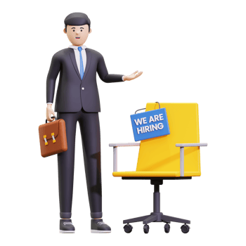 3d Professional Employee Recruitment Illustration png