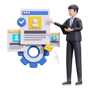 3d Professional Employee Recruitment Illustration png