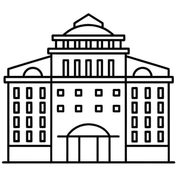hotel, illustration line art vector