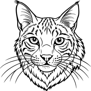 bobcat line art, illustration line art vector